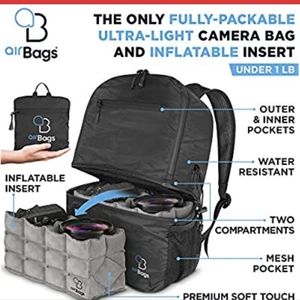 Camera & Hiking Backpack (Collapsible bag w/ Inflatable Padding)